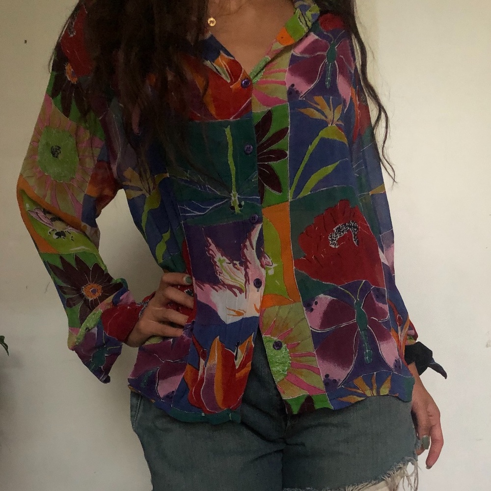 Flowy flowery blouse